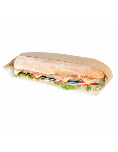 Sac sandwich avec fenêtre - 12+6x30 cm