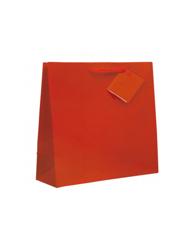 Sacs Boutiques avec Anses en Cordon - 19+10x27 cm - rouge