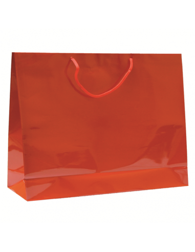 Sacs Boutiques avec Anses en Cordon - 40+15x32 cm - rouge