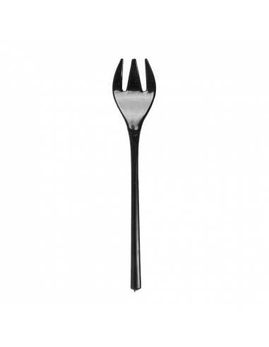 Mini fourchettes réutilisables 10 cm noir PS, lot de 4000 unités