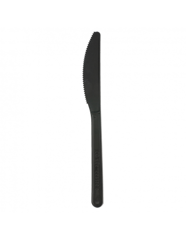 Couteaux en CPLA noir de 18 cm par lot de 1000