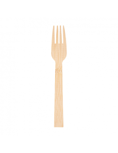 Fourchettes en bambou naturel de 17cm (100 unités)