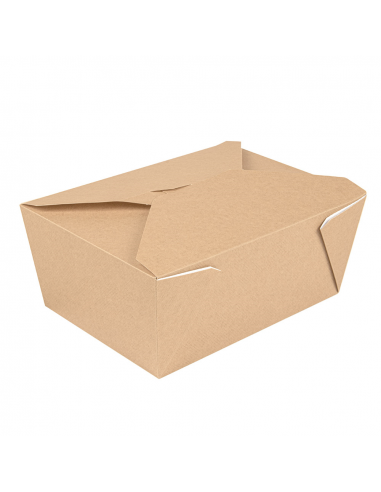 image Lunch Box Carton micro-ondable 2880 ML 19,6x14x9 CM - lot de 200 unités