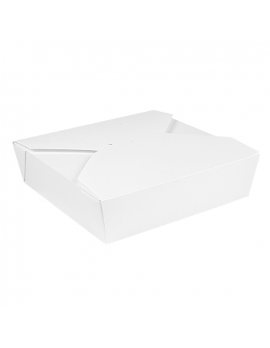 image Boîte Carton Alimentaire blanc micro-ondable  2910 ML  21,7x21,7x6 CM - lot de 100 unités