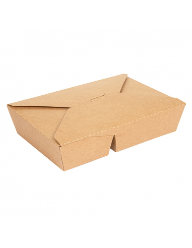 image Barquette carton pour repas 740 + 530 ML  21,3x15,5x4,6 CM - lot de 200 unités