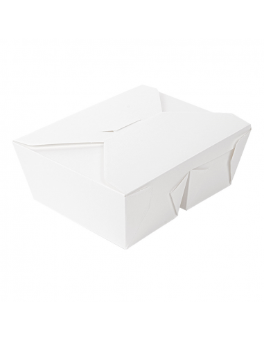 Image de boîte en carton pour repas à emporter 2 compartiments. 675 + 675 ML  15,2x12,1x6,5 CM - lot de 300 unités