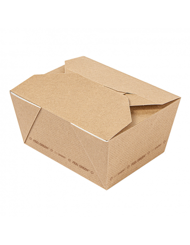 IMAGE Boîte Carton Alimentaire micro-ondable 780 ML 11,3x9x6,3 CM  - lot de 500 unités