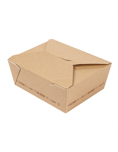 IMAGE Grossiste Boîte Carton Alimentaire micro-ondable  1350 ML 15,2x12,1x6,5 CM - lot de 300 unités