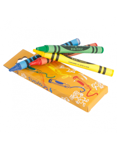 Boîtes de 4 crayons de couleur en cire